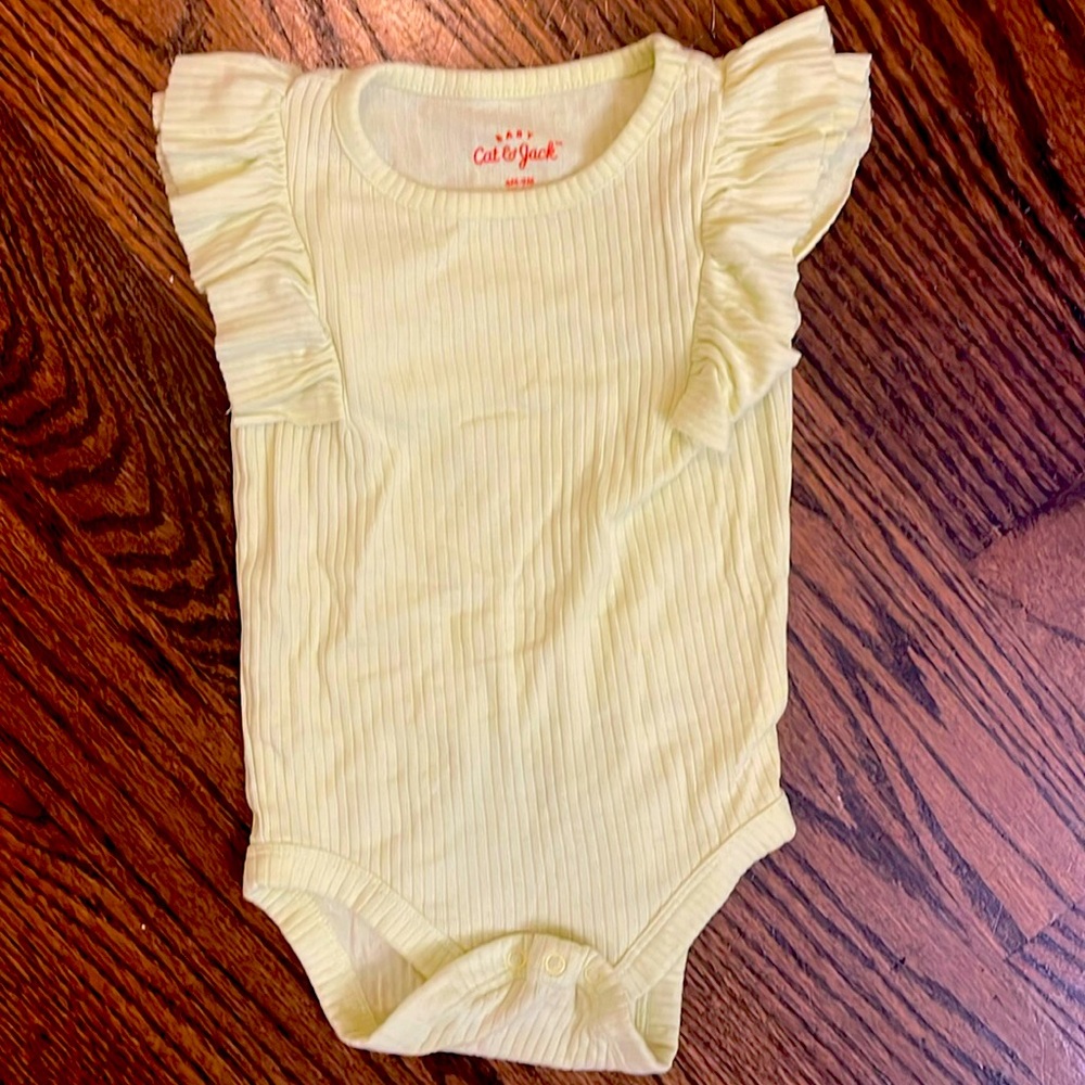 Ruffle sleeve onesie